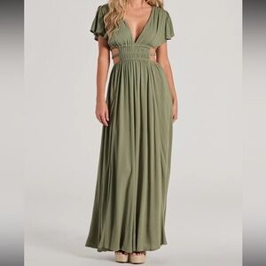 Windsor Sage Green Maxi Dress